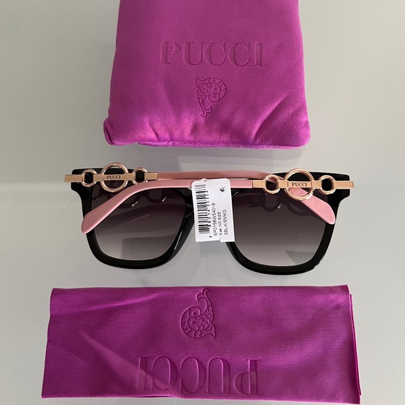 EMILIO PUCCI Clubmaster Cat Eye Pink Shinny Black EP0158/S